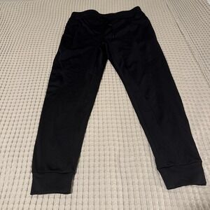 32 Degrees Jogger Women's Heat Tech Fleece Elastic Waist Pockets Black Medium